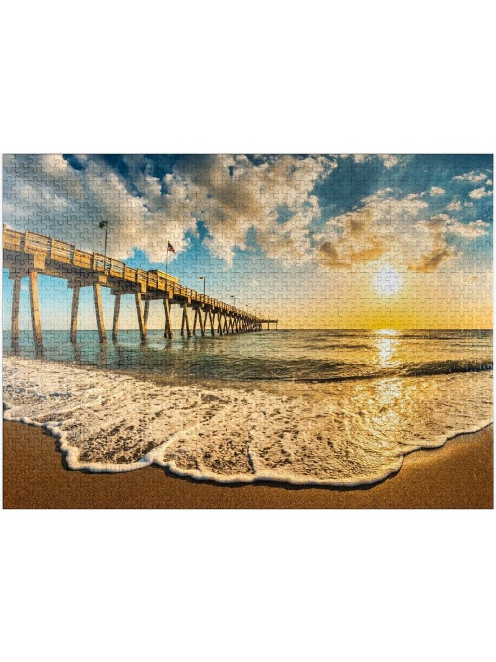 Late Afternoon Sun Over Gulf of Mexico 1000 Piece Jigsaw Puzzle for Adults
